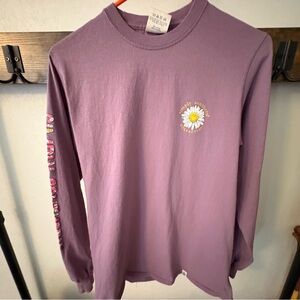 Simply Southern Plum Long Sleeve Tee with Daisy Design